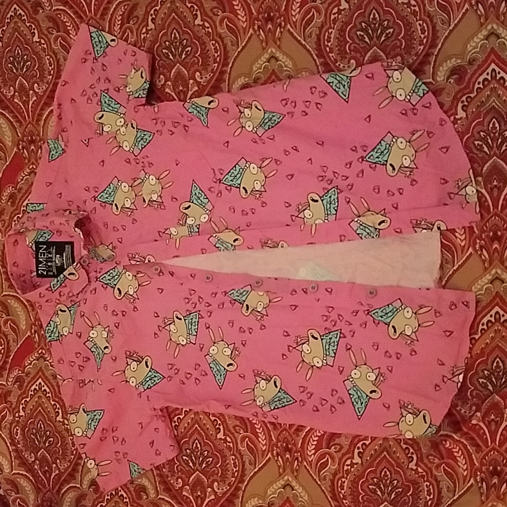 'Rocko's Modern Life' button short sleeve shirt